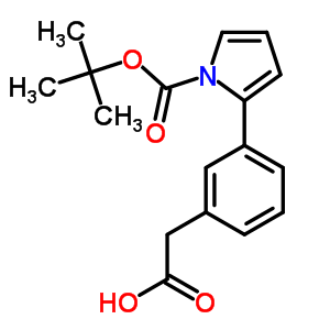 3-(2-N-boc-pyrrole)phenylacetic acid Structure,672309-90-9Structure