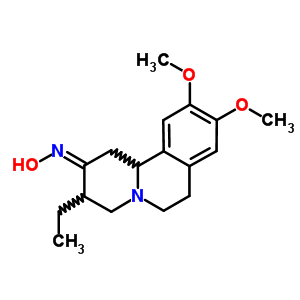 2H-benzo[a]quinolizin-2-one,  3-ethyl-1,3,4,6,7,11b-hexahydro-9,10-dimethoxy-, oxime Structure,67455-74-7Structure