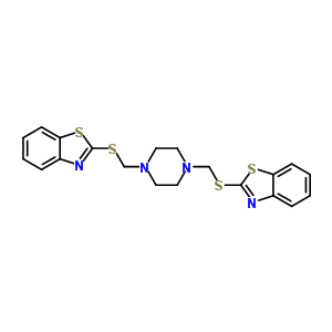 2-[[4-(Benzothiazol-2-ylsulfanylmethyl)piperazin-1-yl]methylsulfanyl]benzothiazole Structure,67685-11-4Structure