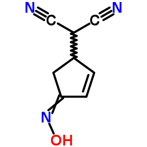 Propanedinitrile,2-[4-(hydroxyimino)-2-cyclopenten-1-yl]- Structure,68265-97-4Structure