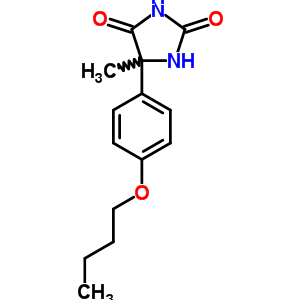 5-(4-Butoxyphenyl)-5-methylimidazolidine-2,4-dione Structure,68524-18-5Structure