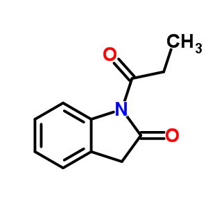 2H-indol-2-one,1,3-dihydro-1-(1-oxopropyl)- Structure,68641-02-1Structure