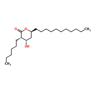 3-Hexyl-4-hydroxy-6-undecyltetrahydro-2h-pyran-2-one Structure,68711-33-1Structure