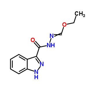 N-(ethoxymethylideneamino)-1h-indazole-3-carboxamide Structure,68767-60-2Structure