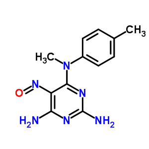 N4-methyl-n4-(4-methylphenyl)-5-nitroso-pyrimidine-2,4,6-triamine Structure,6939-56-6Structure