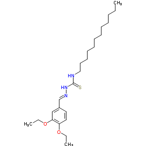 1-[(3,4-Diethoxyphenyl)methylideneamino]-3-dodecyl-thiourea Structure,6942-54-7Structure