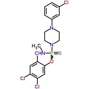 N-[[4-(3-chlorophenyl)piperazin-1-yl]-(2,4,5-trichlorophenoxy)phosphinothioyl]methanamine Structure,6945-63-7Structure