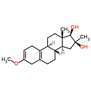 (8S,9s,13s,14s,16s,17r)-3-methoxy-13,16-dimethyl-4,6,7,8,9,11,12,14,15,17-decahydro-1h-cyclopenta[a]phenanthrene-16,17-diol Structure,6968-86-1Structure