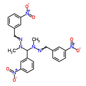 N,n-dimethyl-1-(3-nitrophenyl)-n,n-bis[(3-nitrophenyl)methylideneamino]methanediamine Structure,6971-94-4Structure