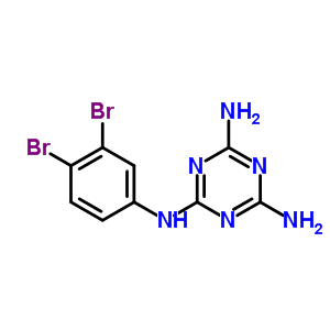 1,3,5-Triazine-2,4,6-triamine,n2-(3,4-dibromophenyl)- Structure,6972-10-7Structure