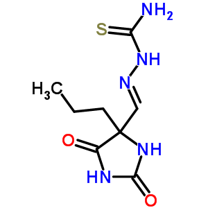 Hydrazinecarbothioamide,2-[(2,5-dioxo-4-propyl-4-imidazolidinyl)methylene]- Structure,6974-18-1Structure