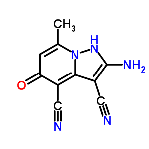 Pyrazolo[1,5-a]pyridine-3,4-dicarbonitrile,2-amino-5-hydroxy-7-methyl- Structure,6974-82-9Structure