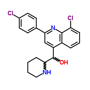 8-氯-2-(p-氯苯基)-.alpha.-2-哌啶-4-喹啉甲醇結構式_69796-18-5結構式