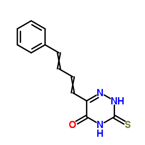 1,2,4-Triazin-5(2h)-one,3,4-dihydro-6-(4-phenyl-1,3-butadien-1-yl)-3-thioxo- Structure,69830-31-5Structure