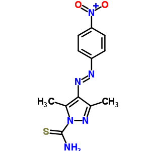 1H-pyrazole-1-carbothioamide,3,5-dimethyl-4-[2-(4-nitrophenyl)diazenyl]- Structure,70421-80-6Structure