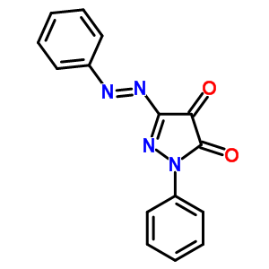 2-Phenyl-5-phenyldiazenyl-pyrazole-3,4-dione Structure,70606-27-8Structure