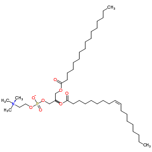 2-[(9E)-9-octadecenoyloxy]-3-(palmitoyloxy)propyl 2-(trimethylammonio)ethyl phosphate Structure,70778-75-5Structure