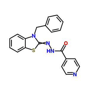 N-[(3-benzylbenzothiazol-2-ylidene)amino]pyridine-4-carboxamide Structure,71085-99-9Structure