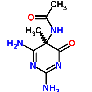 N-(2,4-diamino-5-methyl-6-oxo-pyrimidin-5-yl)acetamide Structure,71500-78-2Structure