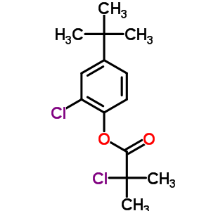 Propanoic acid, 2-chloro-2-methyl-,2-chloro-4-(1,1-dimethylethyl)phenyl ester Structure,7155-19-3Structure