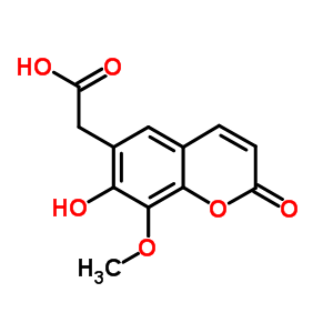 6-(Carboxymethyl)-7-hydroxy-8-methoxy coumarin Structure,71942-06-8Structure