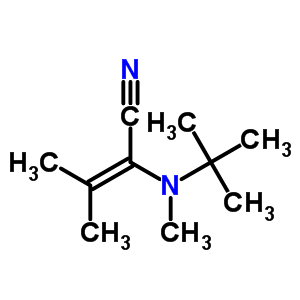 2-Butenenitrile,2-[(1,1-dimethylethyl)methylamino]-3-methyl- Structure,72129-61-4Structure