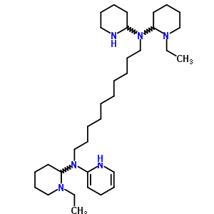 N-(1,4-dihydropyridin-2-yl)-n,n-bis(1-ethyl-2-piperidyl)-n-(2-piperidyl)decane-1,10-diamine Structure,7248-20-6Structure