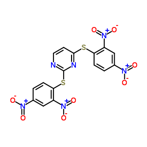 Pyrimidine,2,4-bis[(2,4-dinitrophenyl)thio]- Structure,73768-66-8Structure