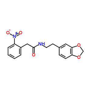 N-(2-benzo[1,3]dioxol-5-ylethyl)-2-(2-nitrophenyl)acetamide Structure,73903-39-6Structure