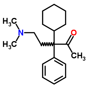 2-Pentanone,3-cyclohexyl-5-(dimethylamino)-3-phenyl-, hydrobromide Structure,7468-42-0Structure