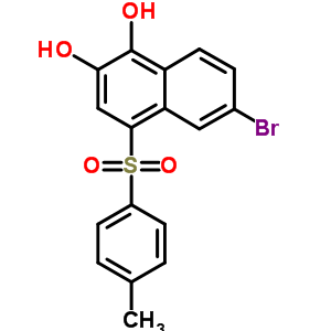 1,2-Naphthalenediol,6-bromo-4-[(4-methylphenyl)sulfonyl]- Structure,7475-38-9Structure