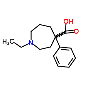 1-Ethyl-4-phenyl-azepane-4-carboxylic acid Structure,7475-64-1Structure