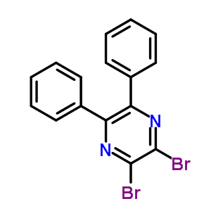 Pyrazine, 2,3-dibromo-5,6-diphenyl- Structure,75163-71-2Structure