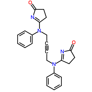 5-[4-[(5-氧代-3,4-二氫吡咯-2-基)-苯基-氨基]2-丁炔基-苯基-氨基]-3,4-二氫吡咯-2-酮結構式_75812-70-3結構式