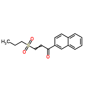 2-Propen-1-one,1-(2-naphthalenyl)-3-(propylsulfonyl)- Structure,75910-39-3Structure