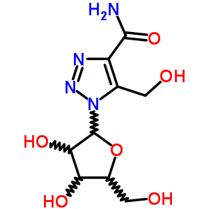 1H-1,2,3-triazole-4-carboxamide,5-(hydroxymethyl)-1-b-d-ribofuranosyl- Structure,76143-41-4Structure