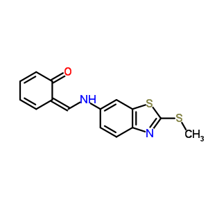 Phenol,2-[[[2-(methylthio)-6-benzothiazolyl]imino]methyl]- Structure,76383-07-8Structure