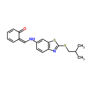 Phenol,2-[[[2-[(2-methylpropyl)thio]-6-benzothiazolyl]imino]methyl]- Structure,76383-13-6Structure