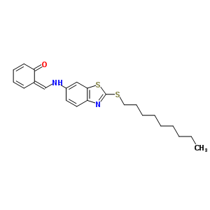 Phenol,2-[[[2-(nonylthio)-6-benzothiazolyl]imino]methyl]- Structure,76383-19-2Structure