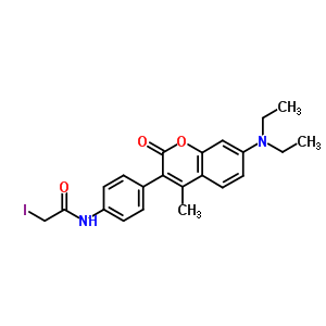 N-[4-(7-diethylamino-4-methyl-2-oxochromen-3-yl)phenyl]-2-iodoacetamide Structure,76877-34-4Structure