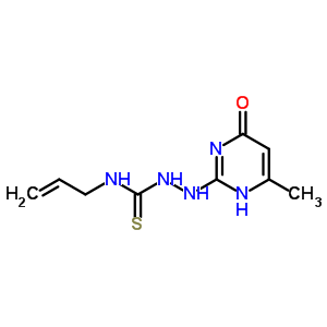 Hydrazinecarbothioamide,2-(1,6-dihydro-4-methyl-6-oxo-2-pyrimidinyl)-n-2-propen-1-yl- Structure,77112-77-7Structure