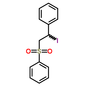 (2-Iodo-2-phenyl-ethyl)sulfonylbenzene Structure,77144-78-6Structure