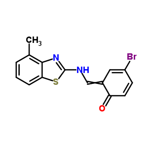 Phenol,4-bromo-2-[[(4-methyl-2-benzothiazolyl)imino]methyl]- Structure,77203-63-5Structure