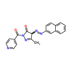 2-Isonicotinoyl-5-methyl-4-(2-naphthyldiazenyl)-2,4-dihydro-3h-pyrazol-3-one Structure,78503-85-2Structure