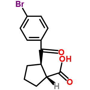 Cyclopentanecarboxylic acid, 2-(4-bromobenzoyl)-, (1r,2r)- Structure,791594-13-3Structure