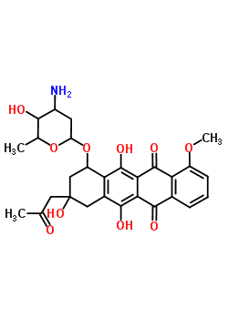 7-(4-Amino-5-hydroxy-6-methyloxan-2-yl)oxy-6,9,11-trihydroxy-4-methoxy-9-(2-oxopropyl)-8,10-dihydro-7h-tetracene-5,12-dione Structure,79438-97-4Structure