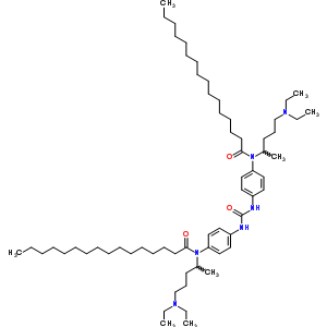 N-(5-diethylaminopentan-2-yl)-n-[4-[[4-(5-diethylaminopentan-2-yl-hexadecanoyl-amino)phenyl]carbamoylamino]phenyl]hexadecanamide Structure,79692-35-6Structure