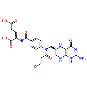 L-glutamic acid,n-[4-[[(2-amino-1,4,5,6,7,8-hexahydro-4-oxo-6-pteridinyl)methyl](3-chloro-1-oxopropyl)amino]benzoyl]-(9ci) Structure,80402-39-7Structure