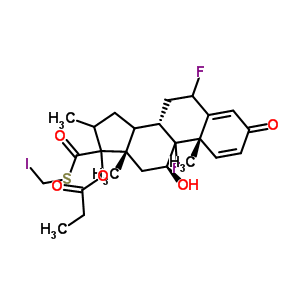 5-Iodomethyl 6alpha,9alpha-difluoro-11beta-hydroxy-16alpha-methyl-3-oxo-17alpha-(propionyloxy)-androsta-1,4-diene-17beta-carbothioate Structure,80474-67-5Structure