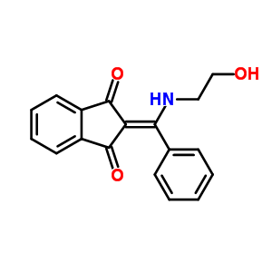 1H-indene-1,3(2h)-dione, 2-[[(2-hydroxyethyl)amino]phenylmethylene]- Structure,80839-25-4Structure